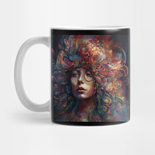 Psychedelic Flower Painting in the Dept Mug